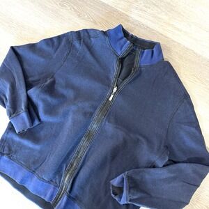 Tommy Bahama Blue Black Reversible Full Zip Fleece Jacket Men's XL